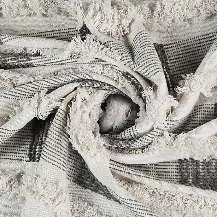 Blankets & Throws>Kirklands Home Spencer Gray and White Plaid Throw