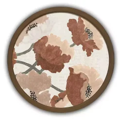 Kirklands Home Spice Tone Florals Brown Framed Art Print Outlet