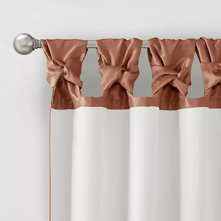 Kirklands Home Spice Twist Top Curtain Panel, 84 in. Orange Hot
