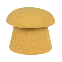 Kirklands Home Spice Boucle Mushroom Storage Ottoman Yellow Best
