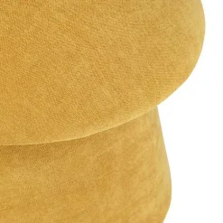 Kirklands Home Spice Chenille Mushroom Storage Ottoman Yellow New
