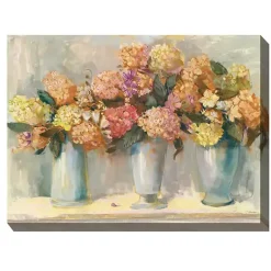Kirklands Home Spiced Hydrangeas Outdoor Canvas Art Print Sale