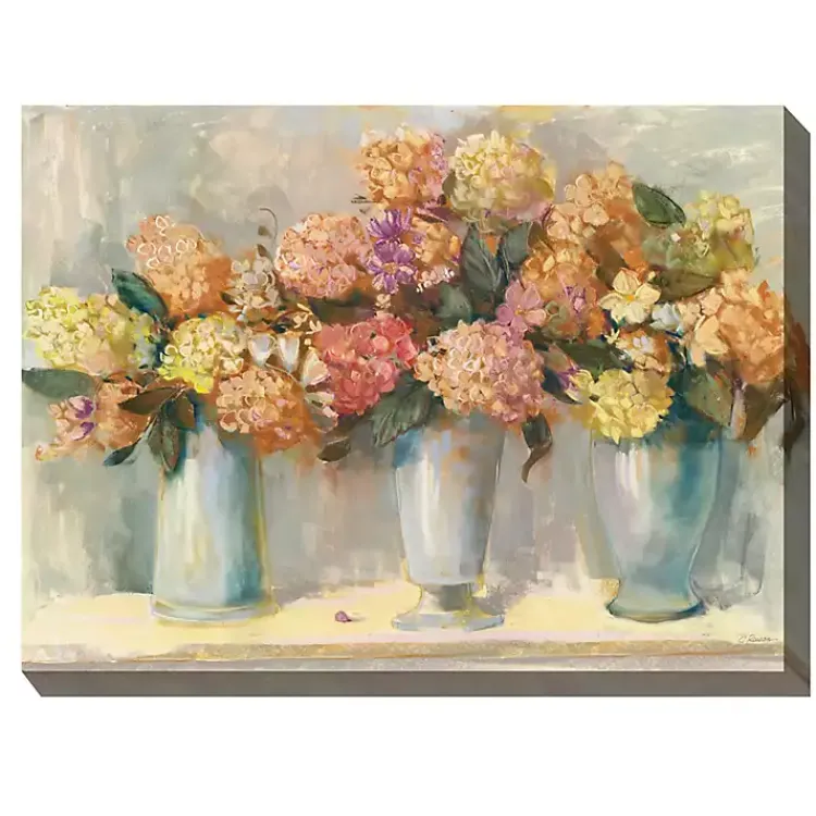 Kirklands Home Spiced Hydrangeas Outdoor Canvas Art Print Sale