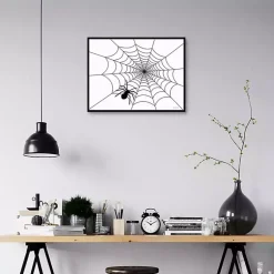 Halloween>Kirklands Home Spider Web Framed Canvas Art Print