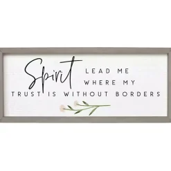 Kirklands Home Spirit Lead Me Framed Wall Plaque Clearance
