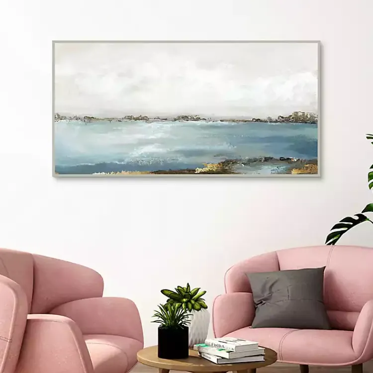 Kirklands Home Splendor Moment Framed Canvas Art Print Blue Outlet