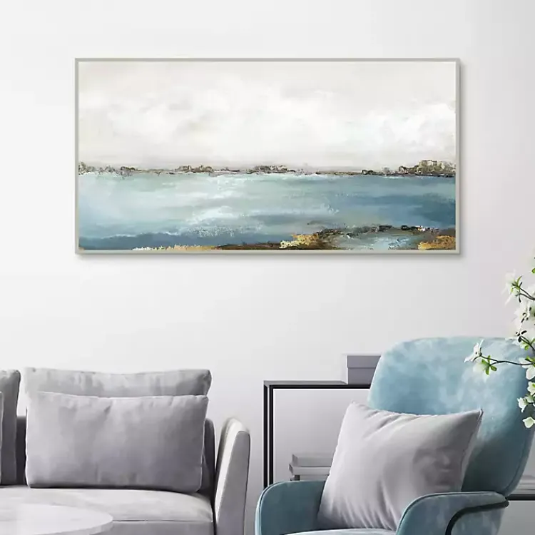 Kirklands Home Splendor Moment Framed Canvas Art Print Blue Outlet