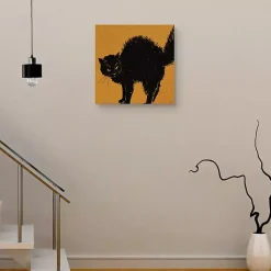 Halloween>Kirklands Home Spooky Black Cat Canvas Art Print