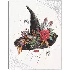 Halloween>Kirklands Home Spooky Floral Hat Canvas Art Print