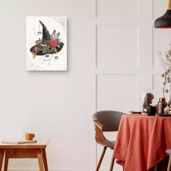 Halloween>Kirklands Home Spooky Floral Hat Canvas Art Print