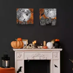 Halloween>Kirklands Home Spooky Graveyard Canvas Art Prints, Set of 2