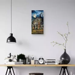 Halloween>Kirklands Home Spooky Haunted House Canvas Art Print Multi