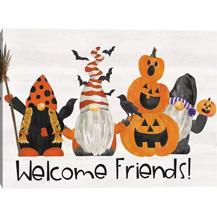 Halloween>Kirklands Home Spooky Pumpkin Gnomes Halloween Wall Art