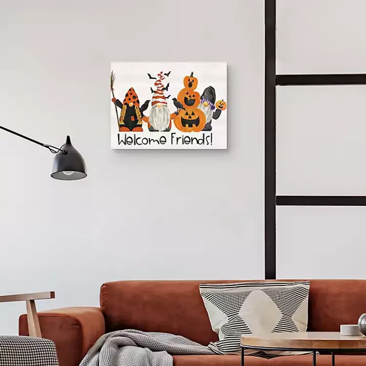 Halloween>Kirklands Home Spooky Pumpkin Gnomes Halloween Wall Art