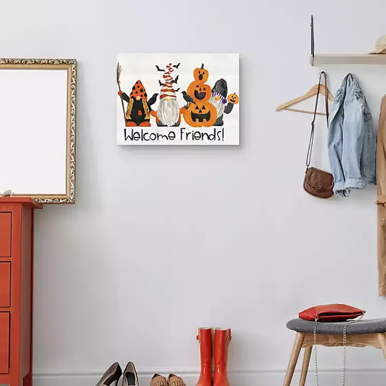 Halloween>Kirklands Home Spooky Pumpkin Gnomes Halloween Wall Art
