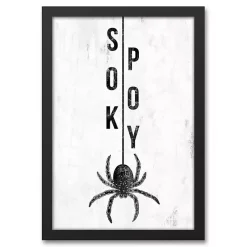 Halloween>Kirklands Home Spooky Spider Halloween Framed Canvas Art Print