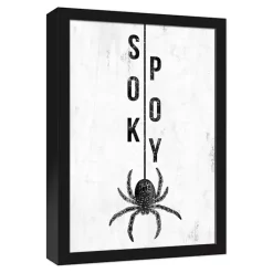 Halloween>Kirklands Home Spooky Spider Halloween Framed Canvas Art Print