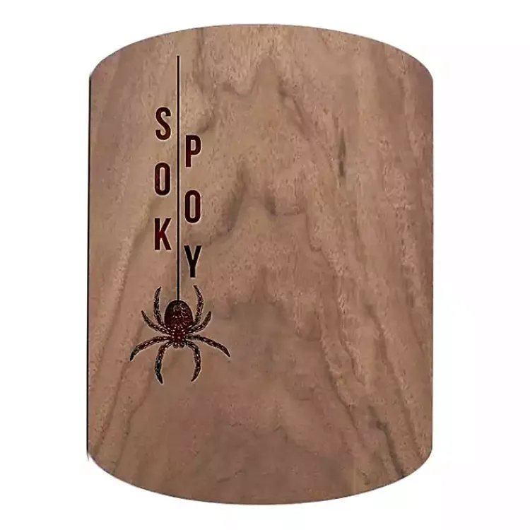 Kirklands Home Spooky Spider Walnut Halloween Cutting Board Brown Clearance