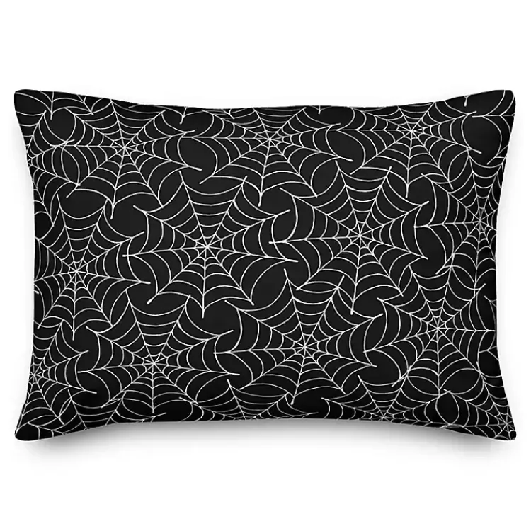 Halloween>Kirklands Home Spooky Spider Web Outdoor Accent Pillow