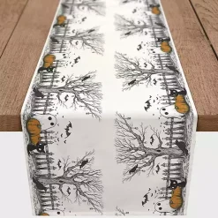 Halloween>Kirklands Home Spooky Tree Border Halloween Table Runner, 90 in.