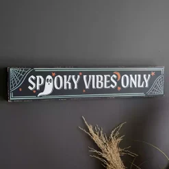 Halloween>Kirklands Home Spooky Vibes Only Wall Plaque