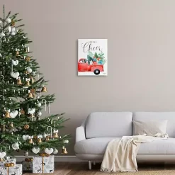 Christmas Art & Wall Decor>Kirklands Home Spread Cheer Red Truck Canvas Wall Plaque