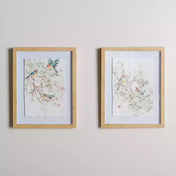 Kirklands Home Spring Birds on Branch Framed Art Prints, Set of 2 Hot