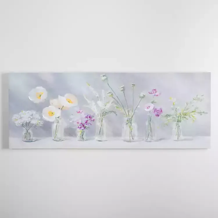 Kirklands Home Spring Blooms in Vases Canvas Art Print Gray Discount