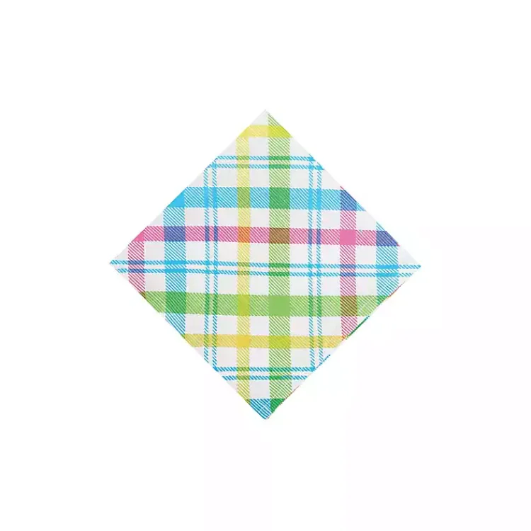Easter Decorations>Kirklands Home Spring Blossom Plaid Napkins, Set of 6