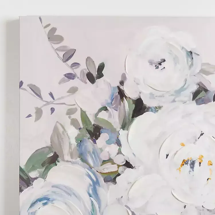 Kirklands Home Spring Blue Floral Bouquet Canvas Art Print New