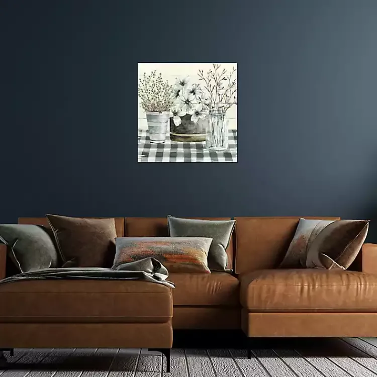 Kirklands Home Spring Floral Gingham Canvas Art Print Best