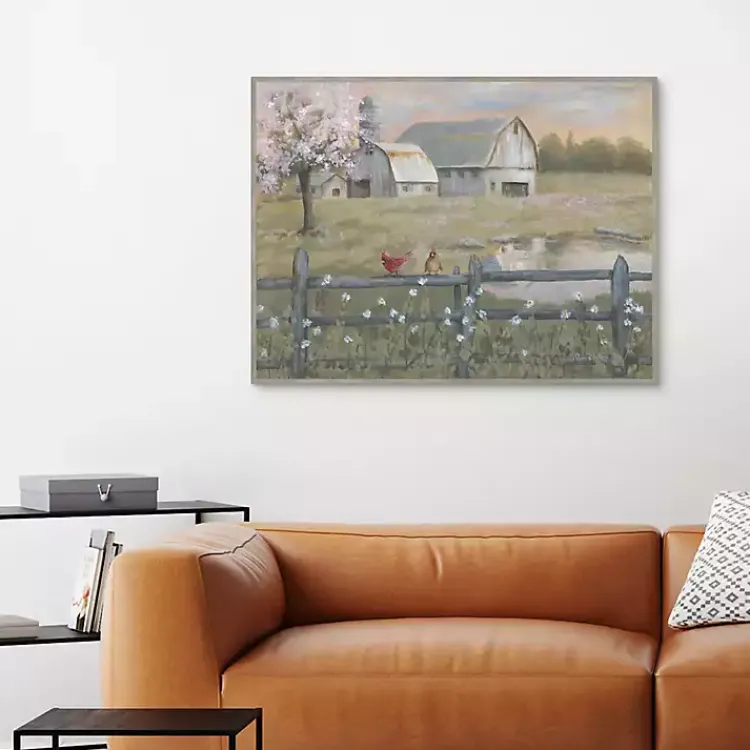 Kirklands Home Spring Has Arrived Framed Canvas Art Print Green Outlet