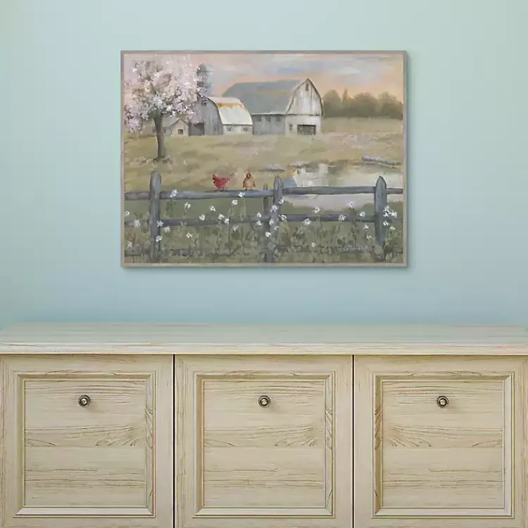 Kirklands Home Spring Has Arrived Framed Canvas Art Print Green Outlet