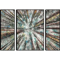 Kirklands Home Spring Heights Framed Canvas Art Prints, Set of 3 Multi New