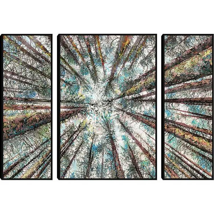 Kirklands Home Spring Heights Framed Canvas Art Prints, Set of 3 Multi New