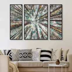 Kirklands Home Spring Heights Framed Canvas Art Prints, Set of 3 Multi New