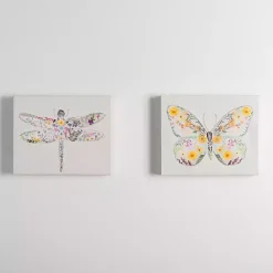 Kirklands Home Springtime Bugs Canvas Art Prints, Set of 2 Discount