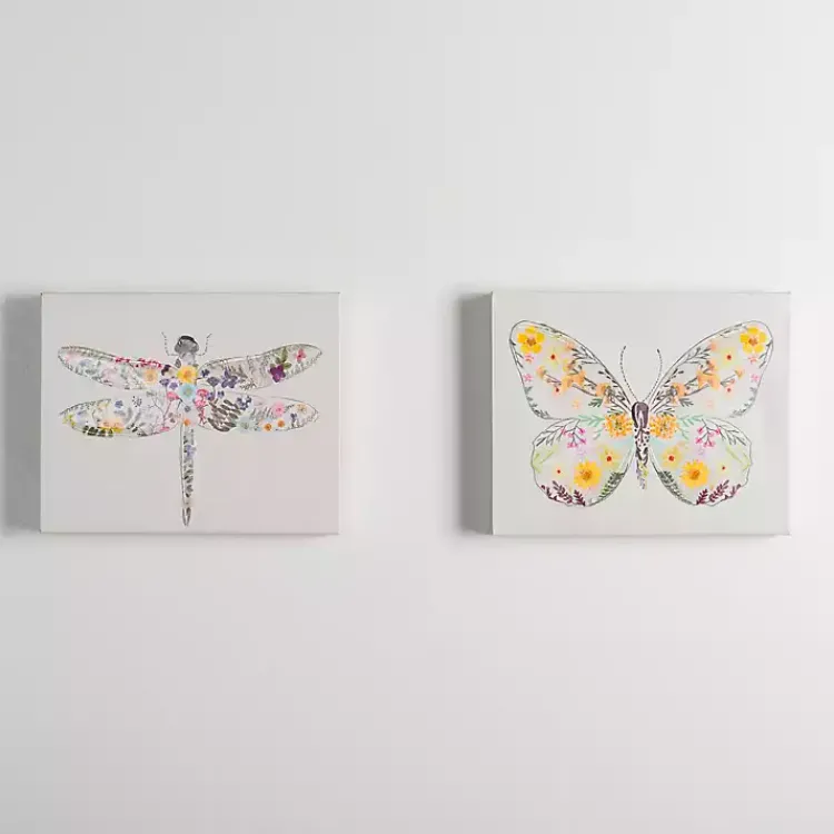 Kirklands Home Springtime Bugs Canvas Art Prints, Set of 2 Discount