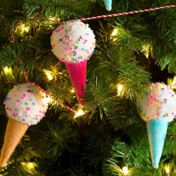 Christmas Tree Decorations>Kirklands Home Sprinkle Ice Cream Cones Christmas Garland Multi