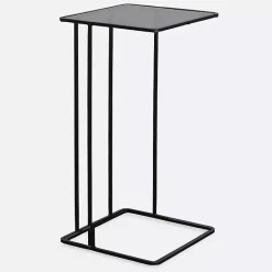 Kirklands Home Square Camus Accent Table Black Discount