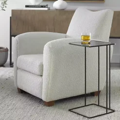 Kirklands Home Square Camus Accent Table Black Discount