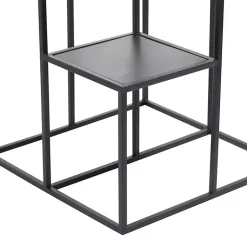 Kirklands Home Square Iron Frame 4-Tier Plant Stand Black Outlet