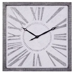 Kirklands Home Square Galvanized Metal Wall Clock Clearance