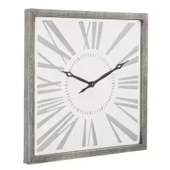 Kirklands Home Square Galvanized Metal Wall Clock Clearance