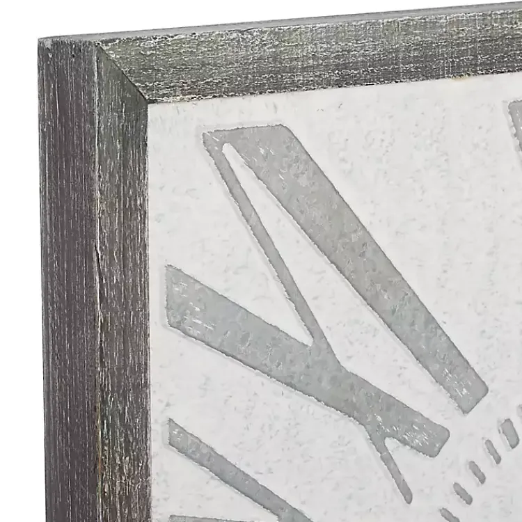 Kirklands Home Square Galvanized Metal Wall Clock Clearance