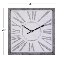 Kirklands Home Square Galvanized Metal Wall Clock Clearance