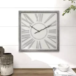 Kirklands Home Square Galvanized Metal Wall Clock Clearance