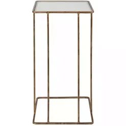 Kirklands Home Square Camus Accent Table Gold Sale