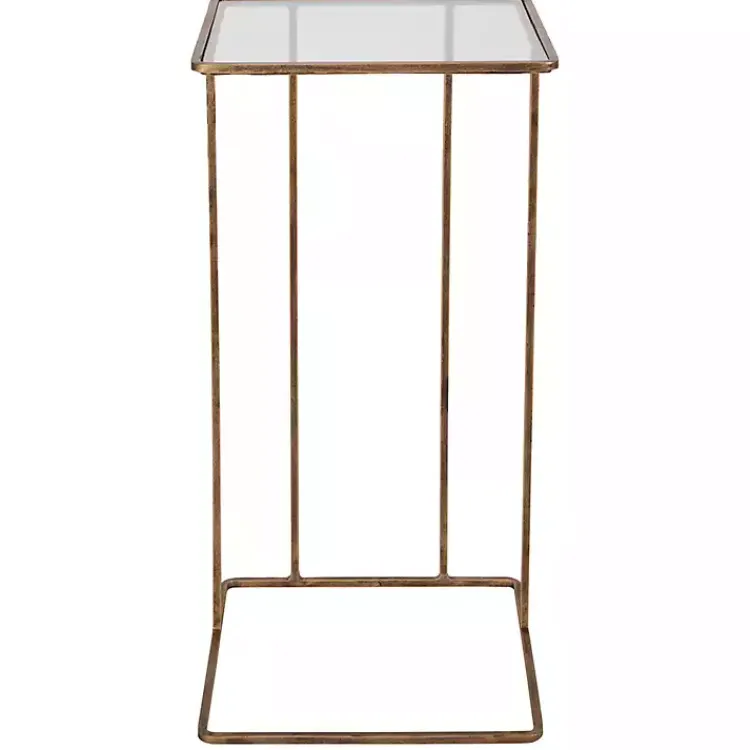 Kirklands Home Square Camus Accent Table Gold Sale