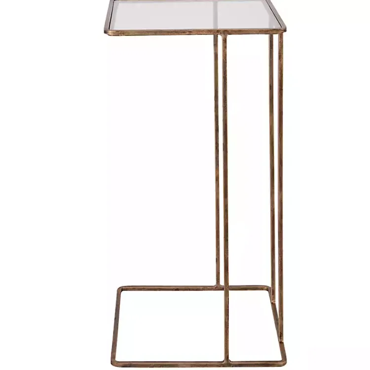 Kirklands Home Square Camus Accent Table Gold Sale
